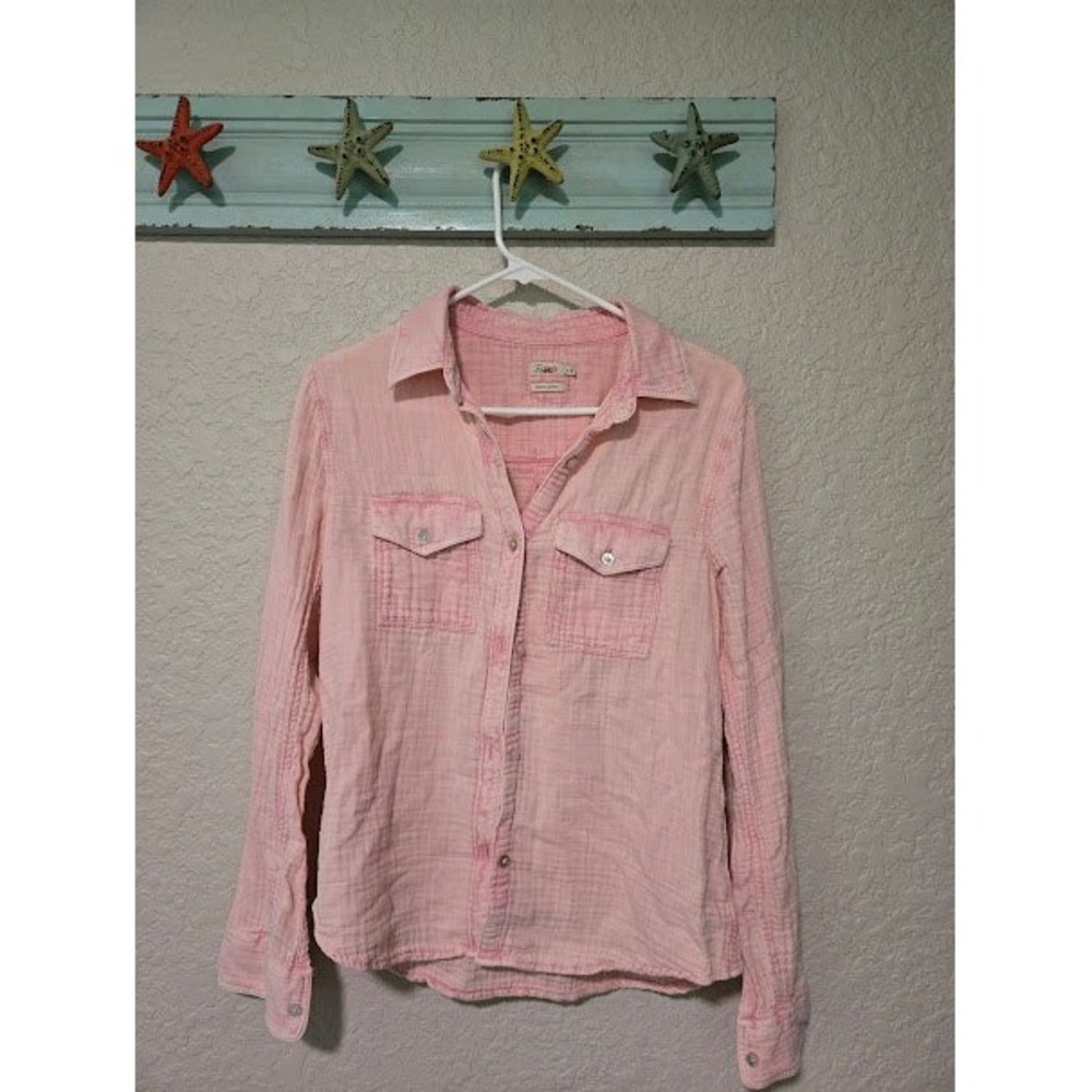 Faherty Mineral Washed Pink Button Down